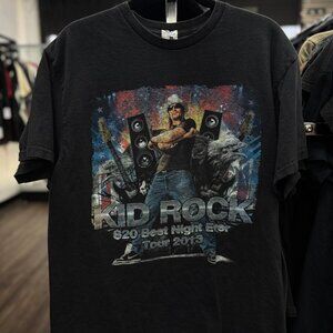 Vintage Kid Rock 2013 Tour T-Shirt Men’s Large | Double-Sided Rock Band Graphic